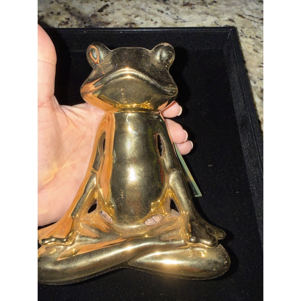 GC NATURALS Gold‎ Tone Frog Tropical Rainforest SACHET Holder   5472